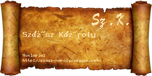 Szász Károly névjegykártya